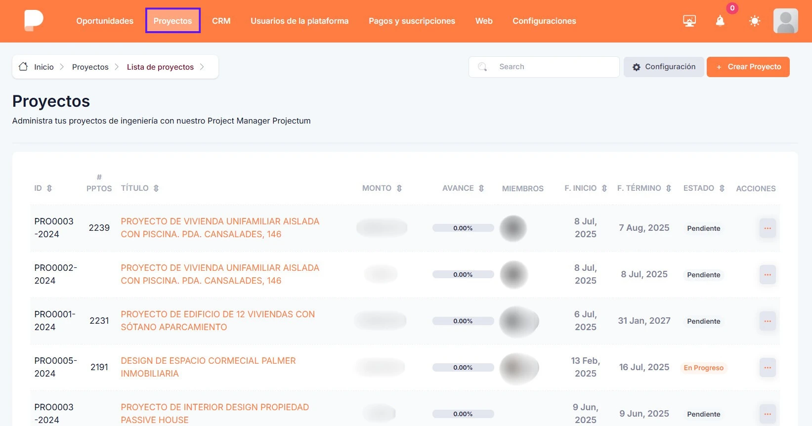 Cómo crear y gestionar proyectos con Projectum