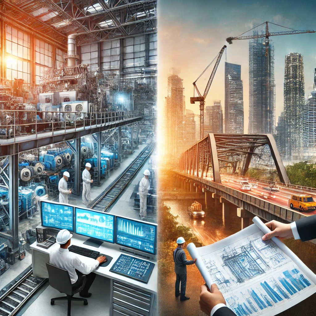 Diferencias entre Ingeniería Industrial e Ingeniería Civil | Projectum